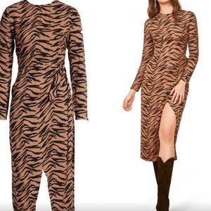 Reformation tiger wrap dress